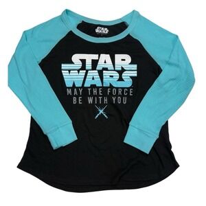 Star Wars Sleep Shirt Raglan‎ Long Sleeve Top Size Large Lounge or Casual Wear
